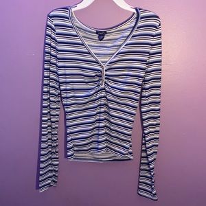 long sleeve striped top